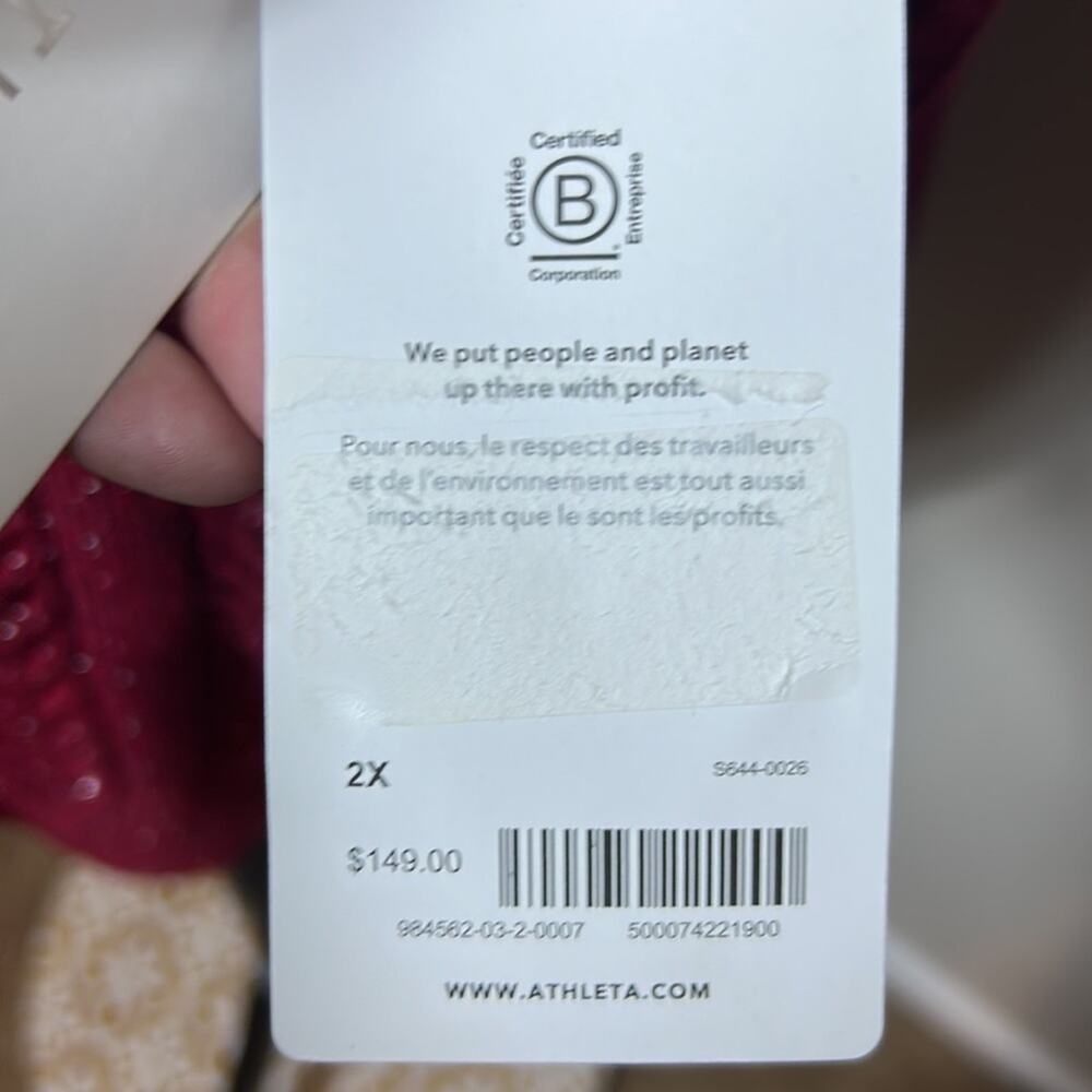 NWT Athleta decadent red metallic crew neck sweater - Picture 13 of 13